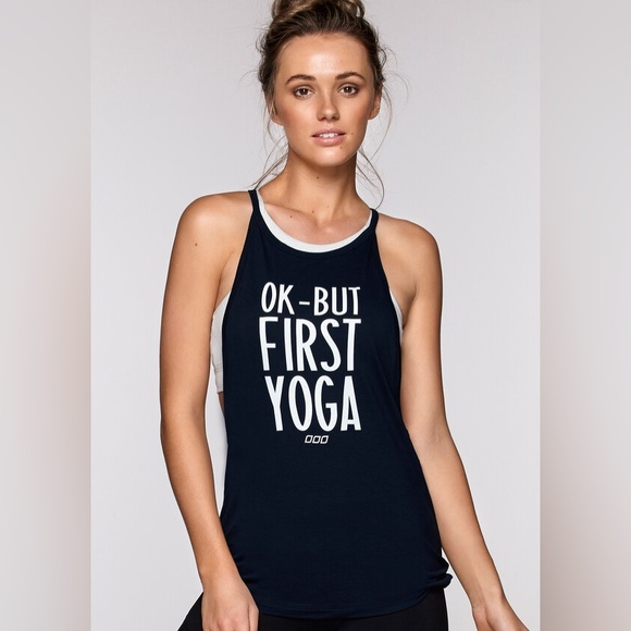 Lorna Jane Tops - Lorna Jane Always Yoga Navy Tank